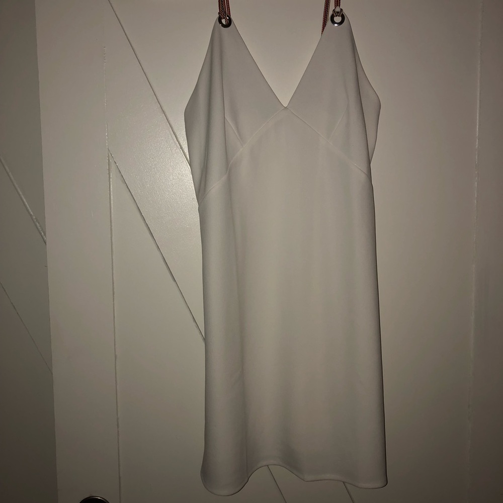 Rainbow strap Zara mini slip dress